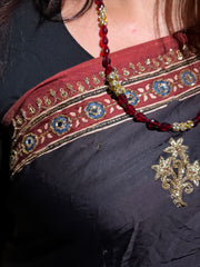 MEHZA FESTIVE EDIT2026 Premium quality handworked modal silk ajrakh saree with tazzels